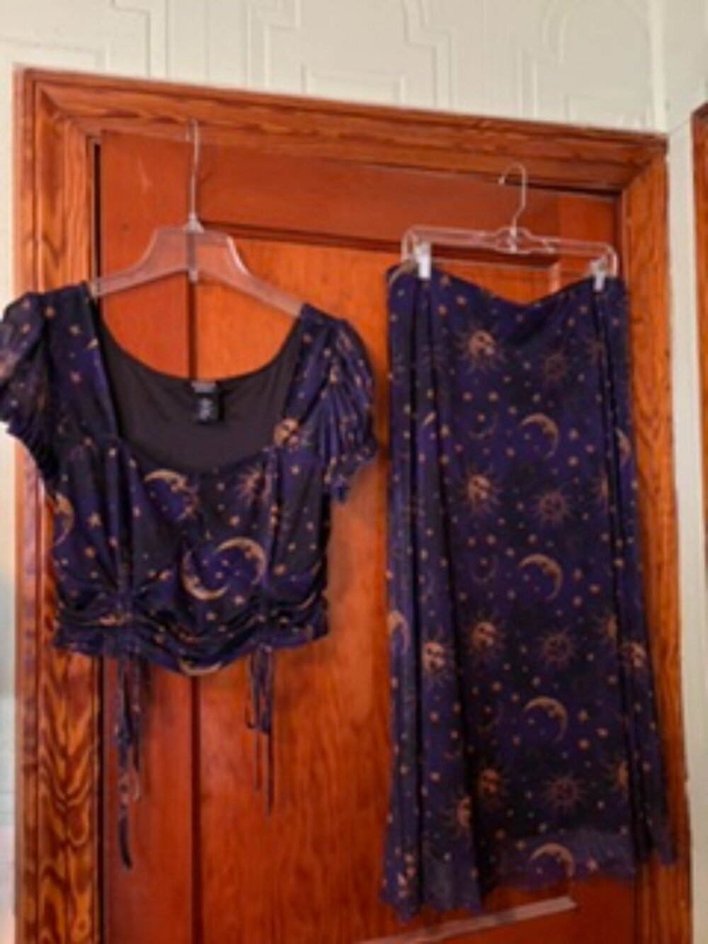 NWOT *RARE* Cosmic Aura by Hot Topic 90s Celestial Matching Top and Skirt Set